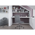 Кресло офисное Chairman 030, без подлокотников, на колёсиках, велюр, цвет серый/хром - Фото 1