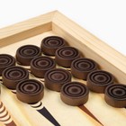 Нарды "Медведь", деревянная доска 50 х 50 см, с полем для игры в шашки - фото 33386251