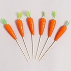 Шпажки «Морковь», набор 6 шт, цвет оранжевый - фото 319637993