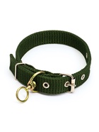 Ошейник двухслойный с вертлюгом, 2.5 см, зелёный - Фото 2