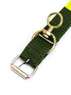 Ошейник двухслойный с вертлюгом, 2.5 см, зелёный - Фото 4