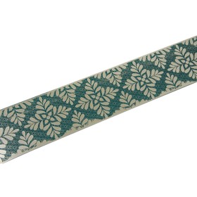 Карниз трёхрядный «Клевер» 360 см, декоративная планка 8 см, цвет изумруд/золото