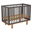 Кроватка детская Polini Kids Simple 340, графит/дуб каменный - Фото 3