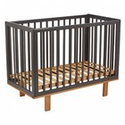 Кроватка детская Polini Kids Simple 340, графит/дуб каменный - Фото 4