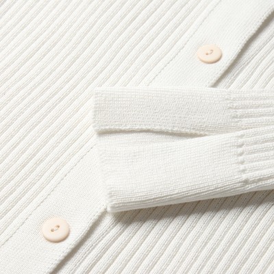 Джемпер женский на пуговицах MINAKU: Knitwear collection, белый, размер 42-44