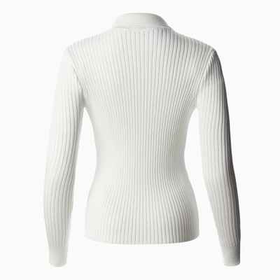 Джемпер женский на пуговицах MINAKU: Knitwear collection, белый, размер 42-44