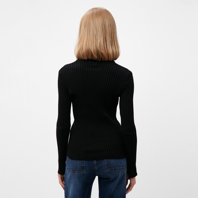 Джемпер женский на пуговицах MINAKU: Knitwear collection, чёрный, размер 42-44