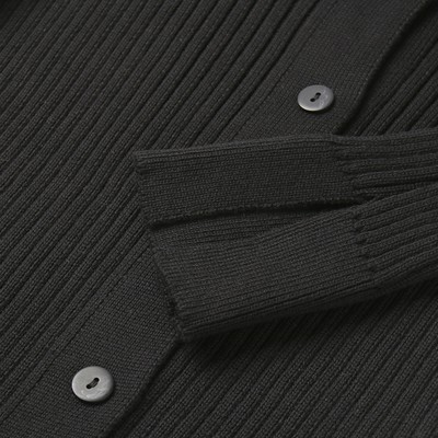 Джемпер женский на пуговицах MINAKU: Knitwear collection, чёрный, размер 42-44