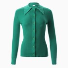 Джемпер женский MINAKU: Knitwear collection цвет зёленый, размер 46-48 - Фото 8