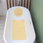 SPA-коврик для ванны с подушкой на присосках «Лотос», коврик 89×44 см, цвет бежевый - фото 319638426