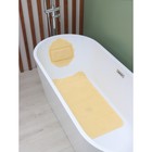 SPA-коврик для ванны с подушкой на присосках «Лотос», коврик 89×44 см, цвет бежевый - Фото 6