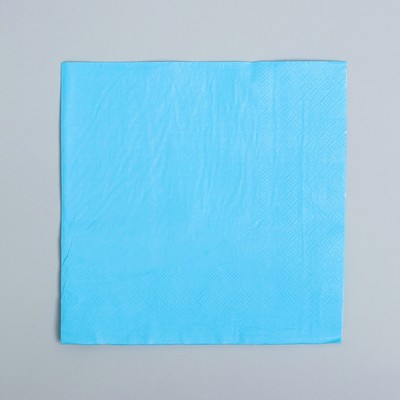 Салфетки бумажные, однотонные, 33х33 см, набор 20 шт., цвет голубой