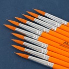 Кисть для рисования синтетика круглая №10 (диаметр обоймы 5 мм; длина ворса 18 мм) - Фото 4