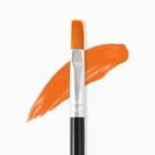 Кисть для рисования Синтетика Плоская №10 (ширина обоймы 7 мм; длина ворса 11 мм) - Фото 2