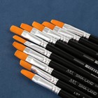 Кисть для рисования Синтетика Плоская №12 (ширина обоймы 10 мм; длина ворса 18 мм) - Фото 4