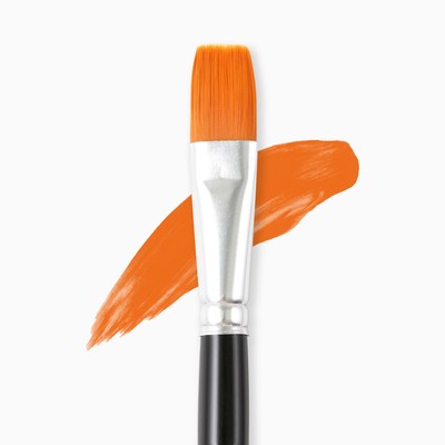 Кисть для рисования Синтетика Плоская №24 (ширина обоймы 22 мм; длина ворса 22 мм)