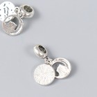 Бейл с подвеской металл для творчества "Совушка с совёнком" серебро, стразы 1х2 см (комплект 2 шт) - фото 22391353