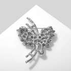 Брошь «Бабочка» с бусиной, цвет радужный в серебре - Фото 2