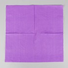 Салфетки бумажные, двухслойные, однотонные, 33×33 см, набор 20 шт., цвет сиреневый - Фото 2