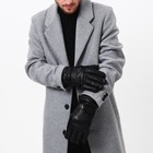 Перчатки мужские, безразмерные, с утеплителем, цвет чёрный - Фото 4