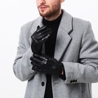 Перчатки мужские, безразмерные, без утеплителя, цвет чёрный 9642978