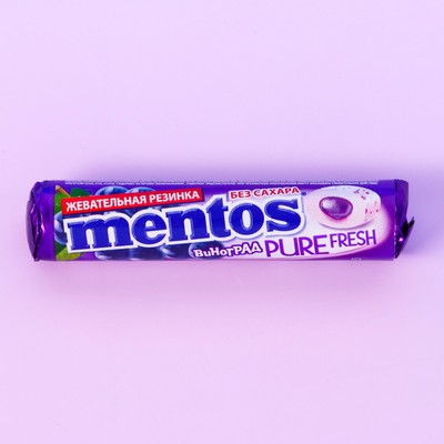 Жевательная резинка Mentos Pure Fresh вкус Виноград, 15.5 г