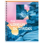 Тетрадь двойная 96 листов в клетку на гребне "Красота природы", обложка мелованный картон, блок офсет, МИКС (комплект 2 шт) - фото 22391638