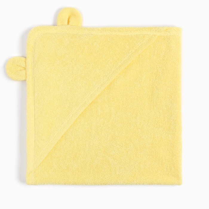 Набор для купания Крошка Я(полотенце-уголок 85*85±2см,полотенце 40*55см, рукавица) св-желтый - фото 1909240838