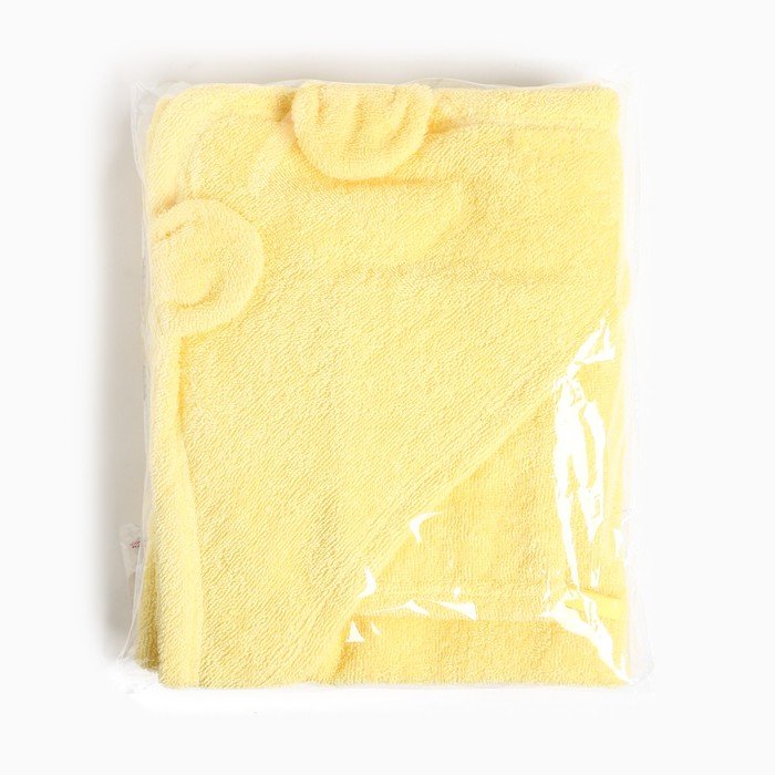 Набор для купания Крошка Я(полотенце-уголок 85*85±2см,полотенце 40*55см, рукавица) св-желтый - фото 1909240845