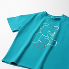 Футболка детская MINAKU "Gummy bear", цвет аквамарин, рост 128 см - Фото 8