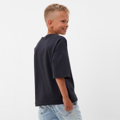 Футболка детская MINAKU Gummy bear, графитовая, рост 134 см