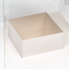 Коробка для цветов с вазой и PVC окнами, складная, 23×30×23 см, белый - Фото 5