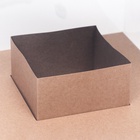 Коробка для цветов и букетов, с вазой и PVC окнами, складная, 23×30×23 см, крафт 9574821