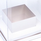 Коробка для цветов с вазой и PVC окнами, складная, 16×23×16 см, белый - Фото 5