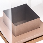 Коробка для цветов с вазой и PVC окнами, складная, 16×23×16 см, крафт 9574824