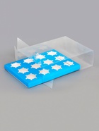 Коробка для 12 капкейков, с прозрачной крышкой, голубой, 34.7×26.3×10 см - Фото 4