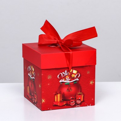 Коробка Самосборная "Горшочек с подарками" 10 х 10 х 10 см