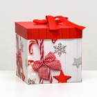 Коробка Самосборная «Новый год леденцы» 15 х 15 х 15 см - фото 319639614