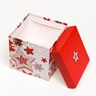 Коробка Самосборная «Звезды новый год» 15 х 15 х 15 см - Фото 4