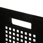 Ящик универсальный, пластиковый, 60 × 40 × 20 см, на 30 кг, чёрный - Фото 2