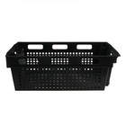 Ящик универсальный, пластиковый, 60 × 40 × 20 см, на 30 кг, чёрный - Фото 5