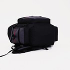 Рюкзак туристический на клапане, 65 л, 3 наружных кармана, цвет чёрный/серый - фото 7000916