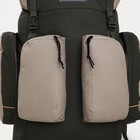 Рюкзак туристический на клапане, 60 л, 2 наружных кармана, цвет оливковый - фото 7000947
