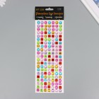 Наклейка пластик "Стразы цветные, квадрат" МИКС d-1,2 см 11х32 см - Фото 3