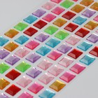 Наклейка пластик "Стразы цветные, квадрат" МИКС d-1,2 см 11х32 см - Фото 5