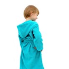 Халат детский, рост 110 см, цвет бирюзовый - Фото 4