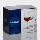 Набор стеклянных бокалов для вина Luminarc VAL SURLOIRE, 350 мл, 6 шт, цвет прозрачный - Фото 6