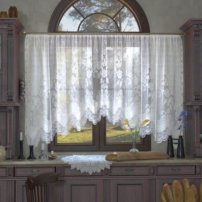 Занавеска на шторной ленте 470х165см, цвет белый, 100% полиэстер