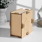 Деревянная копилка для денег «На путЕшествие», заготовка, для купюр, монет, 15?15?9 см (комплект 3 шт) - фото 39812708