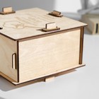 Деревянная копилка для денег «На путЕшествие», заготовка, для купюр, монет, 15?15?9 см (комплект 3 шт) - фото 39812711